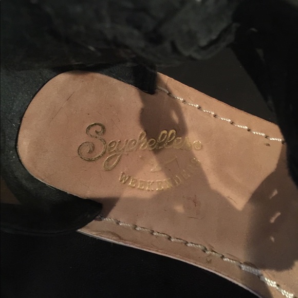 Seychelles Weekenders black leather braided sandal - Picture 3 of 6